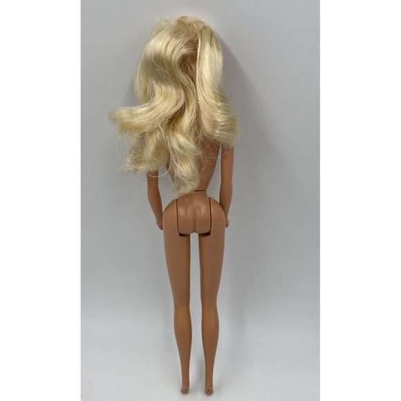 Vintage Barbie Doll Blonde Hair Bangs Twist & Turn Nude for OOAK - Picture 10 of 14